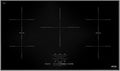 Smeg SIMU536B 37' Induction Cooktop with 5 High Light Radiant Element Black Suprema Glass Soft Touch Controls and 1 Variable Burner with 3 Adjustment Levels in