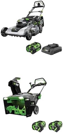 EGO POWER+ Electric Lawn Mower Bundle - Includes 56V 6.0Ah Battery, Charger, Self-Propelled Cordless Mower and 56V Snow Blower with 21-Inch Steel Auger