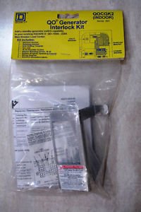 Square D Stainless Steel Generator Transfer Switch Kit fits Indoor QO Panels
