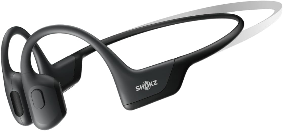 SHOKZ OpenRun Pro Mini-Bone Conduction Headphones, Open-Ear Bluetooth Wireless Sport Headphones for Running and Workout-Sweat Resistant,Long Battery Life,Deep Bass,Mic-with Hair Band, Black