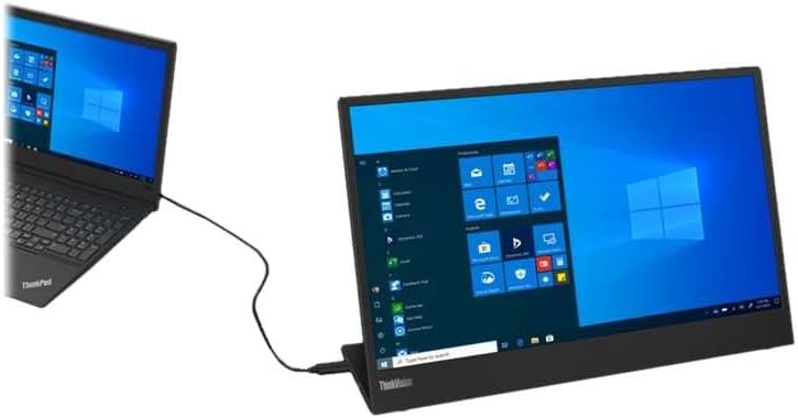 Lenovo ThinkVision M15 15' FHD Mobile Monitor, Black