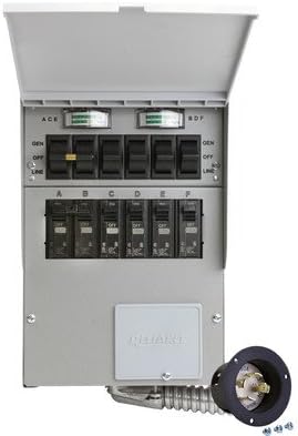 A306A Pro/Tran2 30-Amp 6-Circuit 2 Manual Transfer Switch with Optional Power Inlet