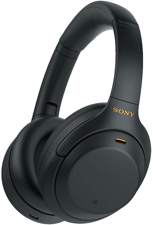 Sony WH-1000XM4B Noise Cancelling Wireless Headphones - 30hr Battery Life - Over Ear Style - Optimised for Alexa and Google Assistant - Built-in mic for Calls - Black