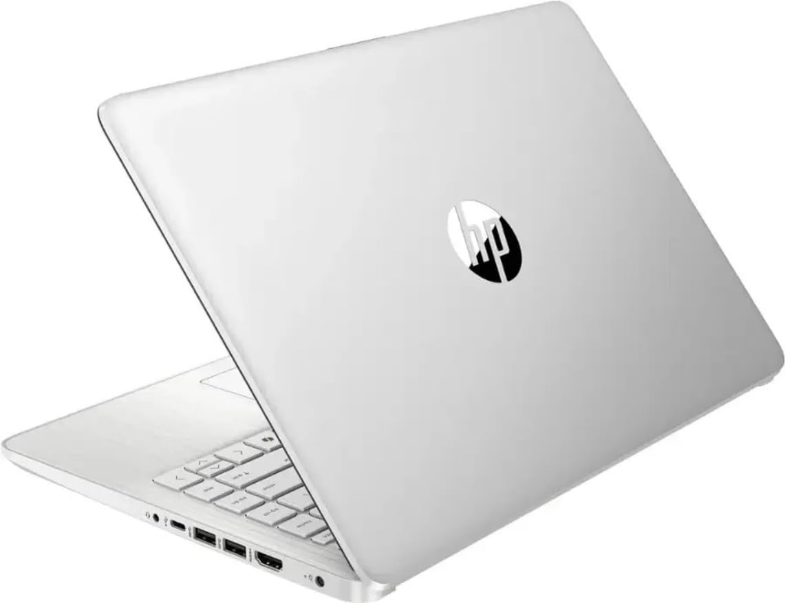 HP Ultra Thin 14' Laptop with Copilot, Intel N150, 16GB RAM, 384GB(128GB eMMC+256GB SD Card) • HUB • Mouse, Windows 11 Pro, 1-Year Office 365, Lightweight Silver Notebook for Work & School