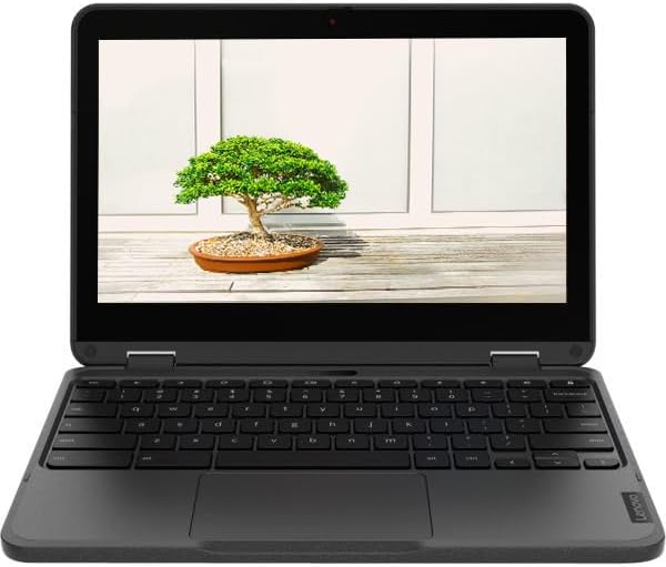 Lenovo 2024 Convertible 2-in-1 Lightweight Chromebook, 11' HD IPS Touchscreen, Intel Processor Up to 2.60GHz, 4GB Ram, 32GB SSD, Super-Fast WiFi, Chrome OS, Dale Black (Renewed)