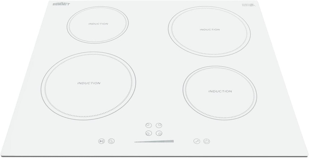 Summit 24' 4 Zone Electric Cooktop 208-240V Induction Cooktop, ADA Compliant, White- SINC4B242W