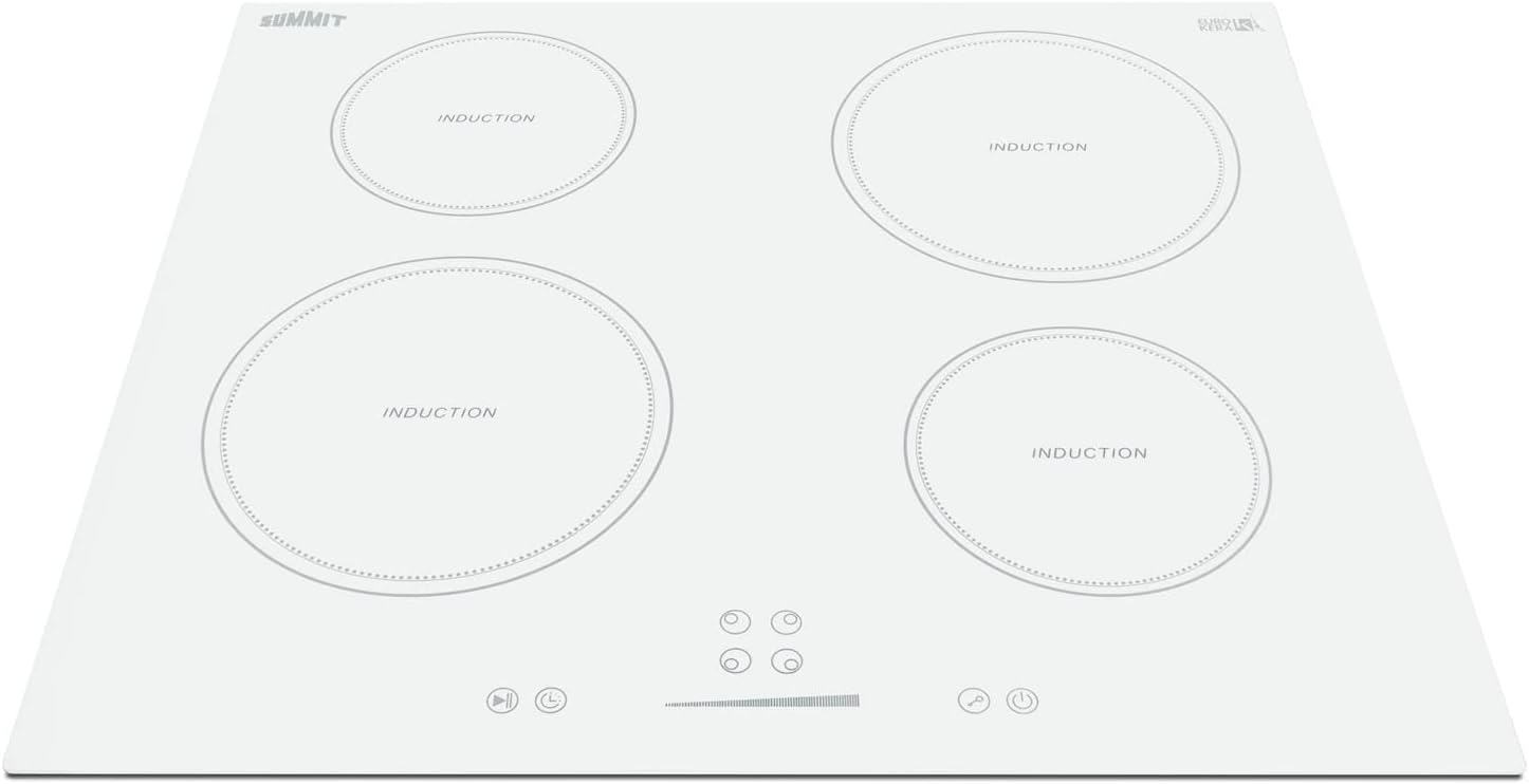 Summit 24' 4 Zone Electric Cooktop 208-240V Induction Cooktop, ADA Compliant, White- SINC4B242W