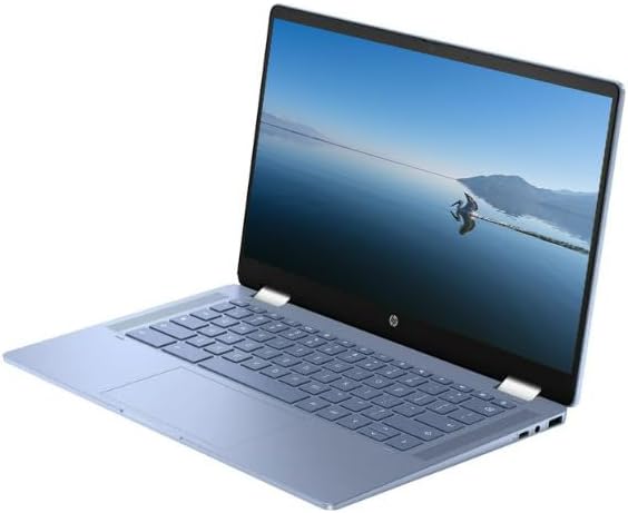 HP 2025 Portable x360 Chromebook, 14'' Convertible FHD IPS Touchscreen, Intel Processor Up to 3.39GHz, 4GB DDR4, 64GB Storage, Super Fast 6th Gen WiFi, Chrome OS, Dale Blue (Renewed)
