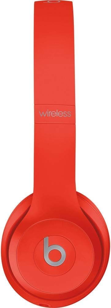 beats Solo3 Wireless On-Ear Headphones - Citrus Red (Renewed)