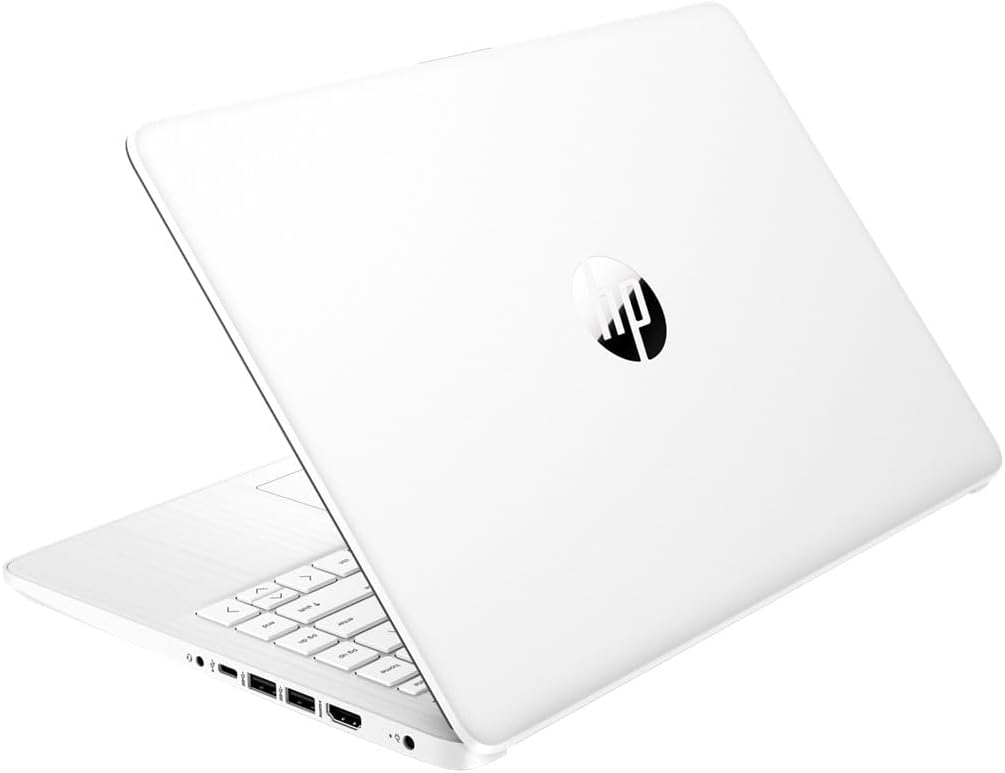 HP 14 Laptop, Intel Celeron N4020, 4 GB RAM, 64 GB Storage, 14-inch HD Touchscreen, Windows 11 Home, Thin & Portable, 4K Graphics, One Year of Microsoft 365 (14-dq0080nr, Snowflake White)