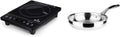 Duxtop Portable Induction Cooktop, Countertop Burner, Induction Burner with Timer and Sensor Touch, 1800W 8500ST E210C2 and Duxtop Whole-Clad Tri-Ply Stainless Steel Stir-Fry Pan Kitchen Induction Cookware 8 Inches