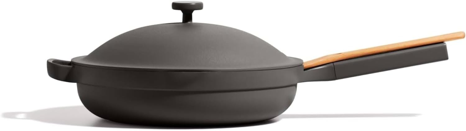 Our Place Large Always Pan | 12.5' Ceramic Pan with Modular Lid & Beechwood Spatula | Patented 10-in-1 Nonstick, Non-Toxic Cookware Made Without PFAS | Induction & Oven-Safe up to 450°F | Char