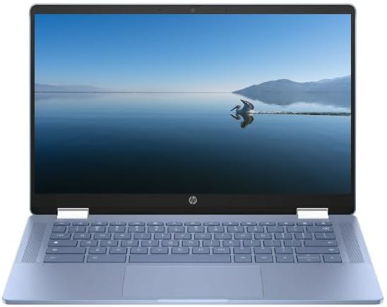 HP 2025 Portable x360 Chromebook, 14'' Convertible FHD IPS Touchscreen, Intel Processor Up to 3.39GHz, 4GB DDR4, 64GB Storage, Super Fast 6th Gen WiFi, Chrome OS, Dale Blue (Renewed)