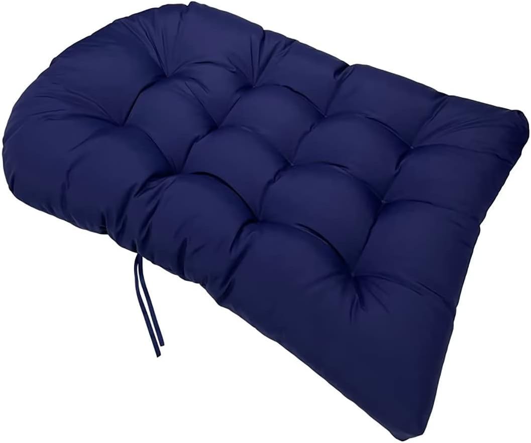 Hanging Egg Chair Cushion, Navy Blue Cushion for Hanging Egg Chair, Waterproof Rocking Chair Cushion, Thickened Hanging Egg Chair Cushion for Patio, Garden Hanging Basket Chair Seat (Cushion