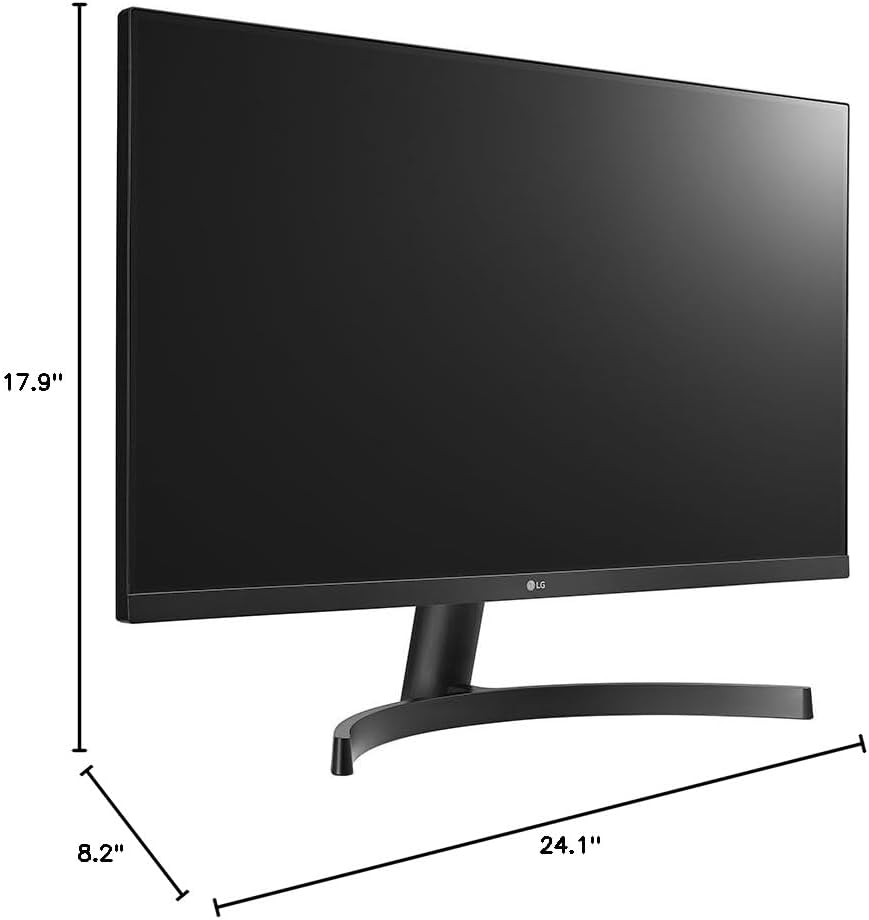 LG IPS Monitor 27' FHD (1920 x 1080) Display, 75 Hz Refresh Rate, Borderless Frame, Smart Energy Saving, Dual HDMI, FreeSync - Black