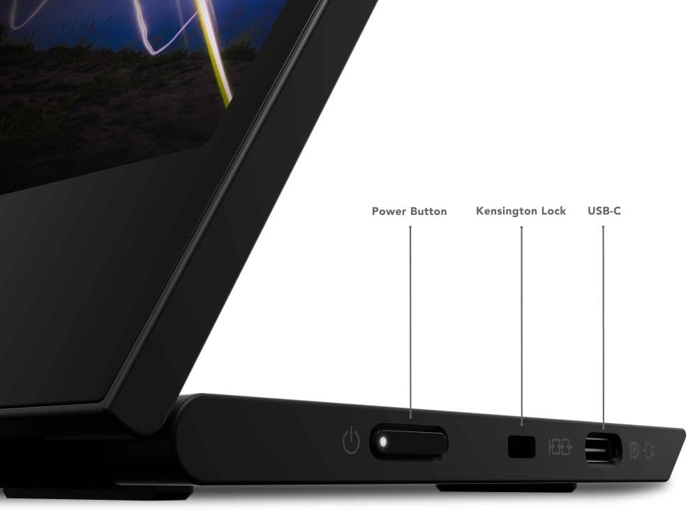 Lenovo ThinkVision M15 15.6' Full HD WLED LCD Monitor - 16:9 - Raven Black