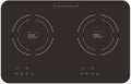TI-2C 23 inch Portable Dual Induction Glass-Ceramic Cooktop, 1750W, UL1026 Certified with FREE Travel Bag & Burner Covers