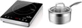 Duxtop Portable Induction Cooktop, 1800W Countertop Burner with Stainless Steel Housing, E200A, Black & Professional Stainless Steel Sauce Pan with Lid, Kitchen Cookware,1.6 Quart