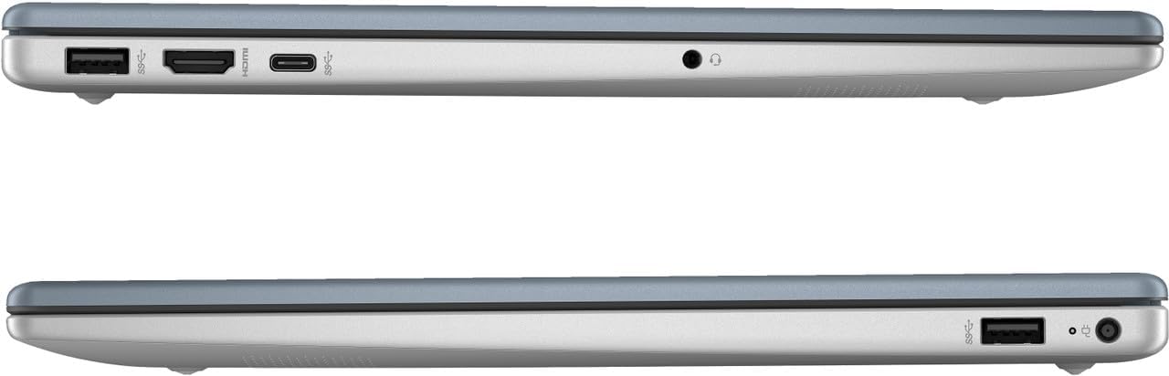 HP 15.6' HD Touchscreen Laptop with Fingerprint Reader, Intel Quad-Core N Processor, 4GB RAM, 128GB SSD Storage, Type-C, HDMI, Backlit Keyboard, SAM, W11 (15-fd - Renewed) Parent (Blue)
