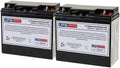 12V 18Ah Battery Replaces 24V Earthwise Electric Lawn Mower Battery - Set of 2