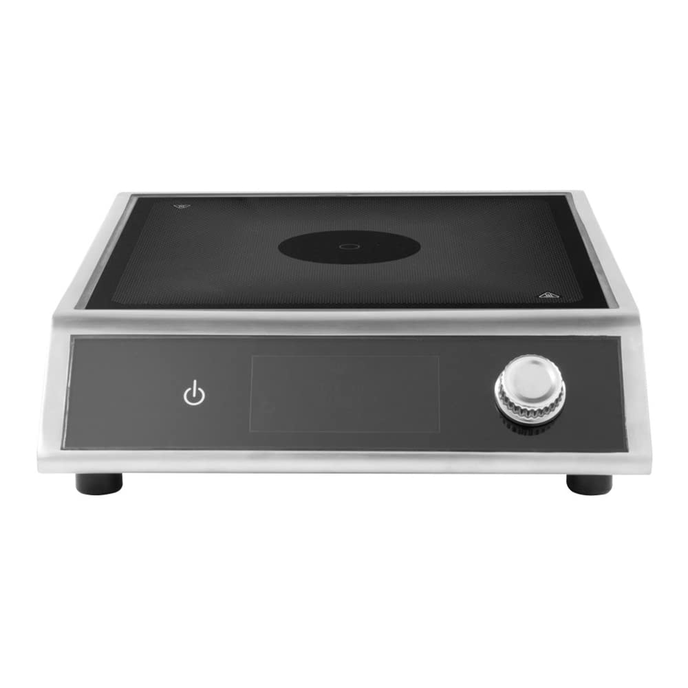Vollrath MPI4-1800 Countertop Medium-Power Induction Range with Knob Control, 1800W, Stainless Steel and Glass Top, Touch Screen, Precise Temperature Control, 120V