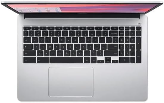 acer Chromebook 315, 15.6' FHD Display Laptop, Intel Celeron N4500, 4GB RAM, 64GB eMMC, Webcam, Chrome OS, Pure Silver, Protective Sleeve Included, TWE 64GB SD Card