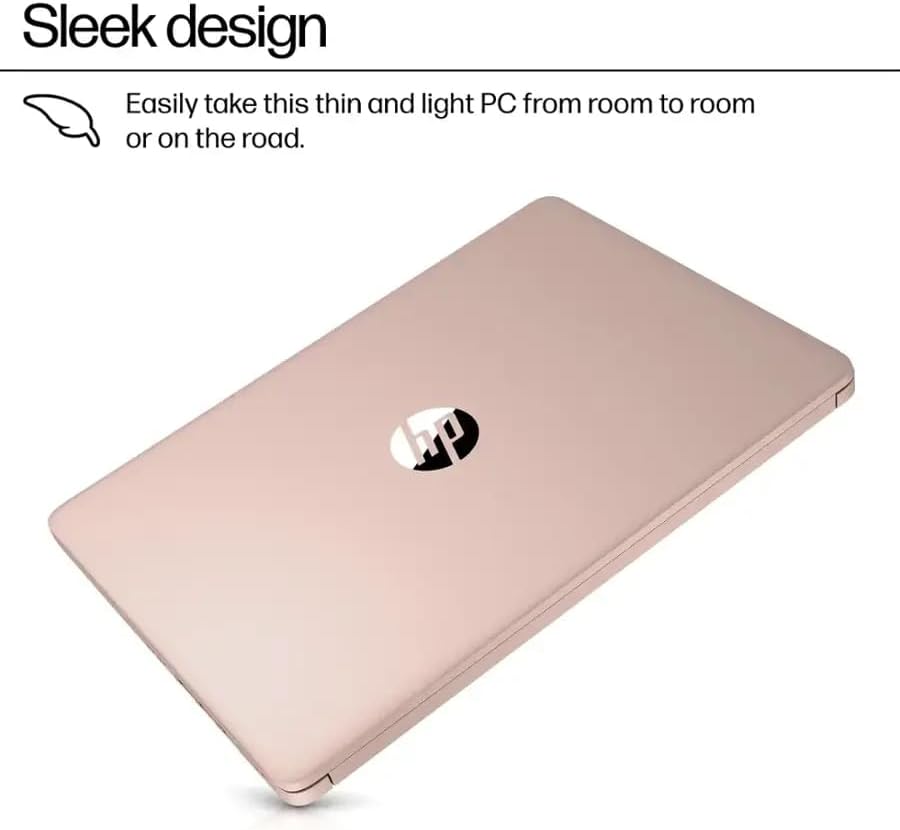 HP 14' LED Business Laptop Computer, Intel Quad-Core N150 Processor, Windows 11 S & 1-Year Microsoft Office 365 Included, PLUSERA Earphones (Rose Gold, 16GB RAM | 640GB Storage)
