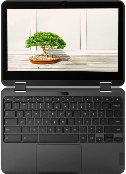 Lenovo 2024 Convertible 2-in-1 Lightweight Chromebook, 11' HD IPS Touchscreen, Intel Processor Up to 2.60GHz, 4GB Ram, 32GB SSD, Super-Fast WiFi, Chrome OS, Dale Black (Renewed)