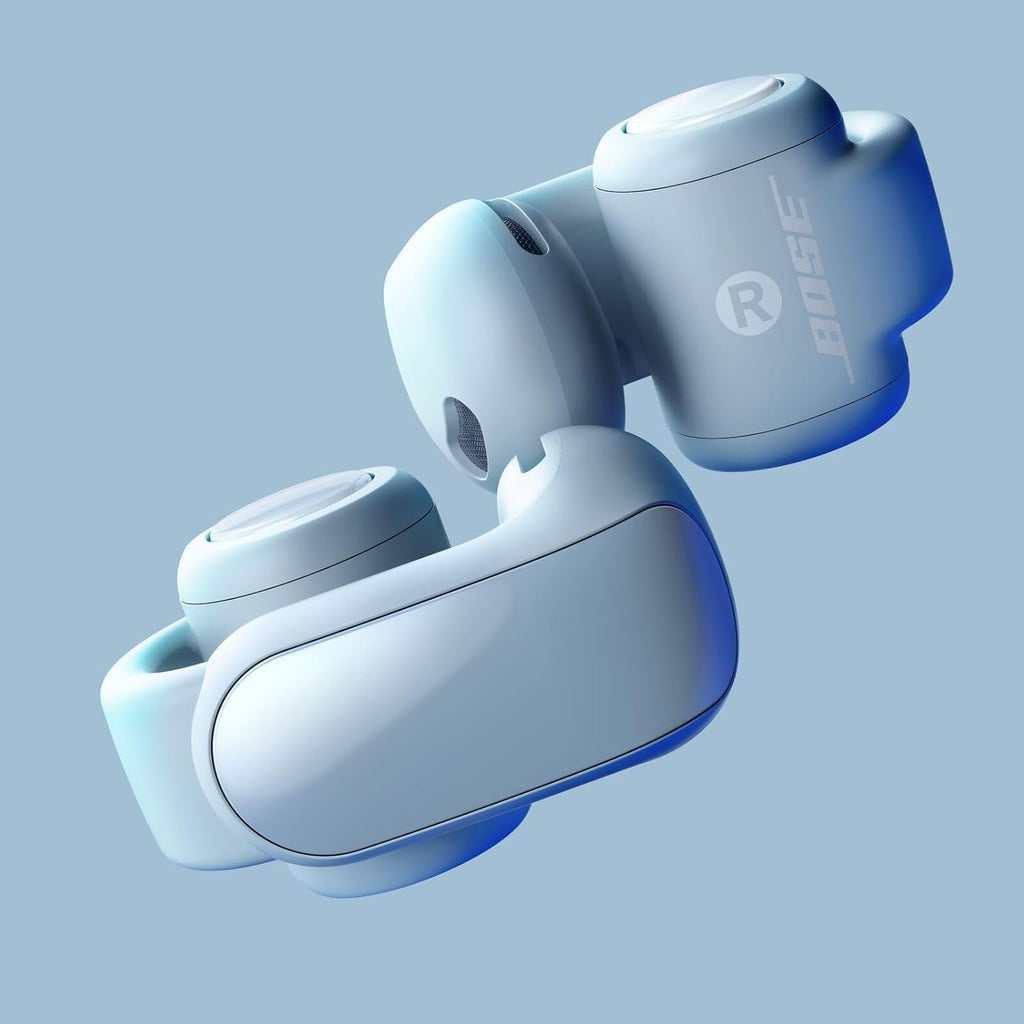 Bose Ultra Open Earbuds - Bluetooth Open Ear Earbuds with OpenAudio for Awareness, Clip-On Design for Comfort, Water Resistant, Up to 48 Hrs of Playtime, Moonstone Blue - Limited Edition Color