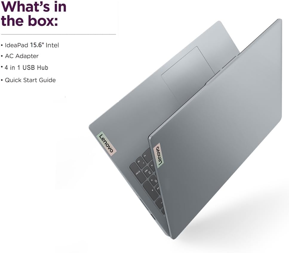 Lenovo IdeaPad 15.6' FHD Touchscreen Laptop (16GB RAM, 1TB SSD, Intel 6-Core i3-1215U (> i5-1135G7)), Narrow Bezel, Webcam, 10-Hr Long Battery Life, Wi-Fi 6, IST Hub, Win 11 Home S Mode, Cloud Grey