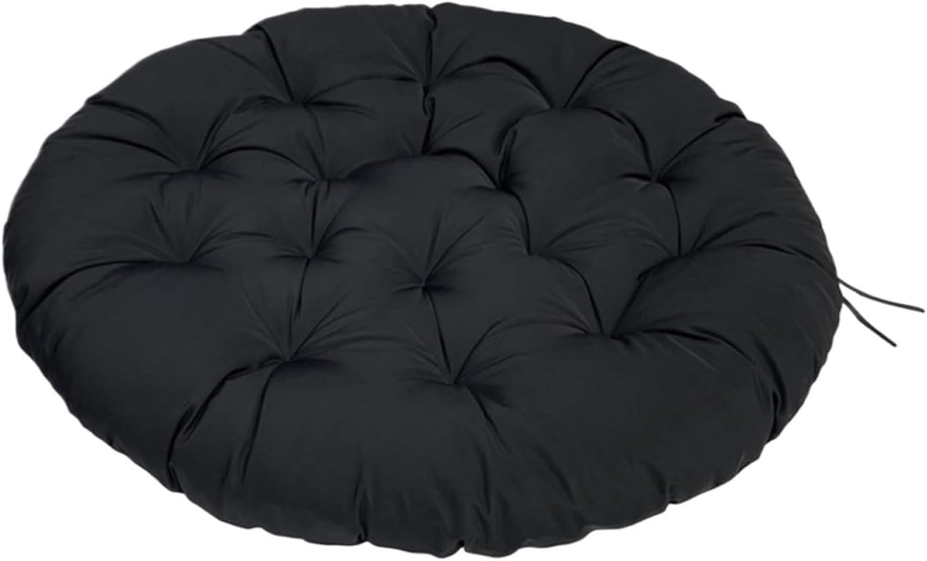 Egg Chair Cushion Only, Waterproof Saucer Chair Cushion, Soft Thick Papasan Chair Cushion, Rocker Chair Pads for Outdoor Indoor Sofa Patio Garden Swing Chair(Black,59 * 43 in)