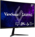 ViewSonic VX2718-PC-MHD 27 Inch 1080p Curved Gaming Monitor, 200Hz and 1ms for Smooth Gameplay, FreeSync Premium and Eye Care Technology, HDMI, and DisplayPort Inputs