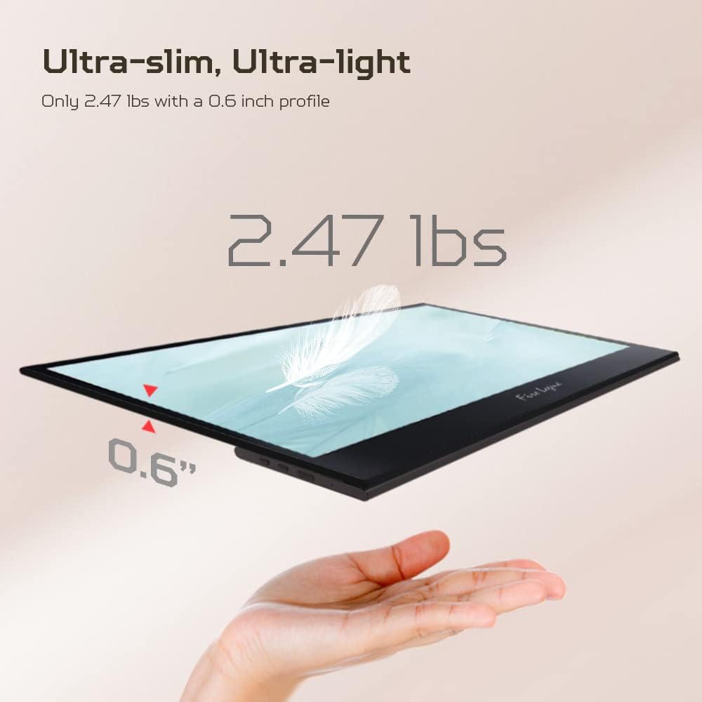 AOPEN by Acer Portable Monitor 16PM6Q bmiux 15.6-inch Full HD (1920 x 1080) Portable IPS Monitor (2 x USB Type-C & 1 x Mini HDMI Port)