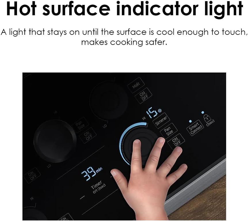 SAMSUNG 30' Built In Smart Electric Cooktop with 5 Elements, Stainless Steel, NZ30K6330RS/AA