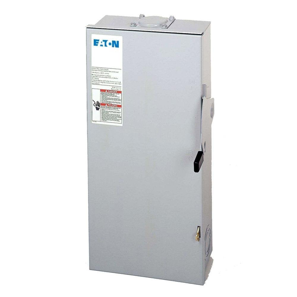Eaton DG223NRB 3 Wire 2 Pole Fusible B Series General-Duty Safety Switch 240 Volt AC 100 Amp NEMA 3R