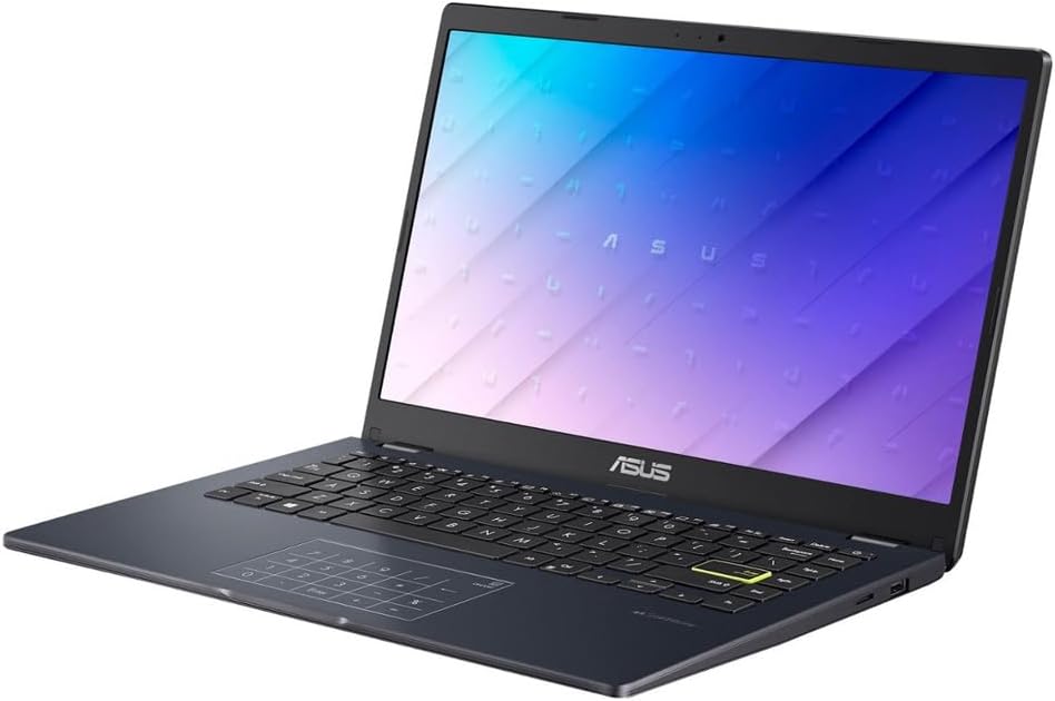 ASUS 14' FHD Laptop, Intel Celeron N4500, 4GB Memory on Board, 64GB eMMC, Intel Iris Xe Graphics, Media Card Reader, Quiet Blue, E410KA-CL464
