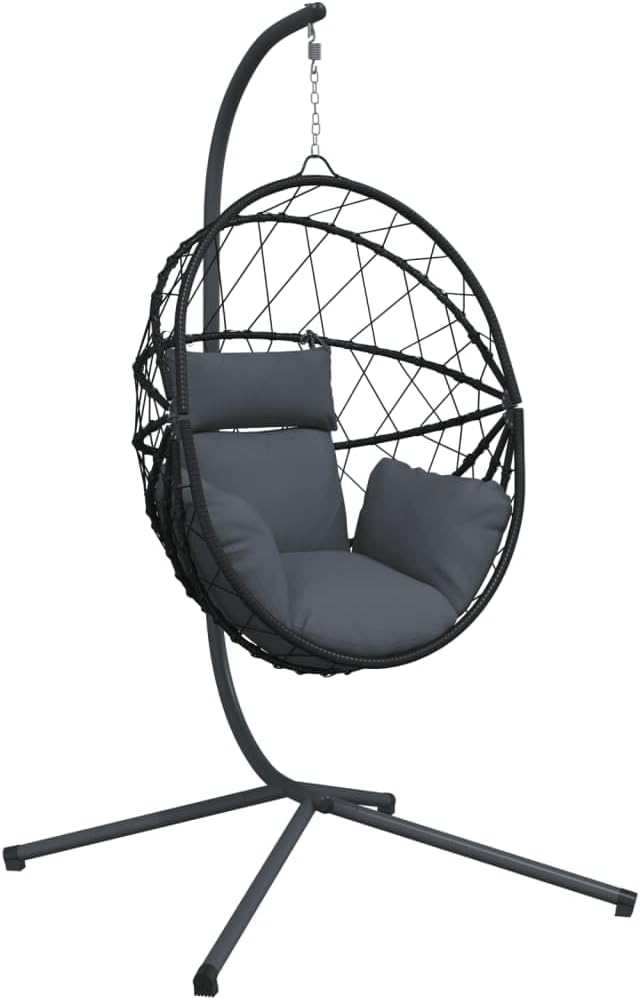 vidaXL Hanging Egg Chair Anthracite