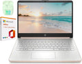 HP 14' LED Business Laptop Computer, Intel Quad-Core N150 Processor, Windows 11 S & 1-Year Microsoft Office 365 Included, PLUSERA Earphones (Rose Gold, 8GB RAM | 384GB Storage)