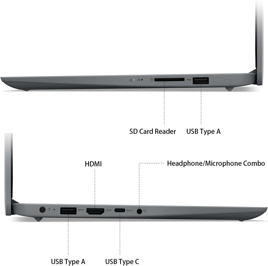 Lenovo IdeaPad 1 1i 14' Laptop with 1-Year Microsoft 365, Intel Processor, 4GB RAM, 128GB eMMC + 128GB SSD, SD Card Reader, Privacy Camera, Long Battery Life, with Accessories, Win 11 Home