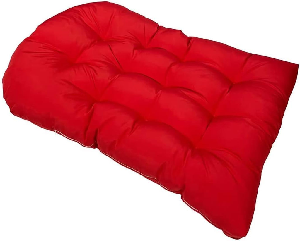 Egg Chair Cushion Replacement Waterproof Hanging Basket Swing Chair Cushion Outdoor Porch Backyard Patio Hammock Swing Replacement Cushion (Red)