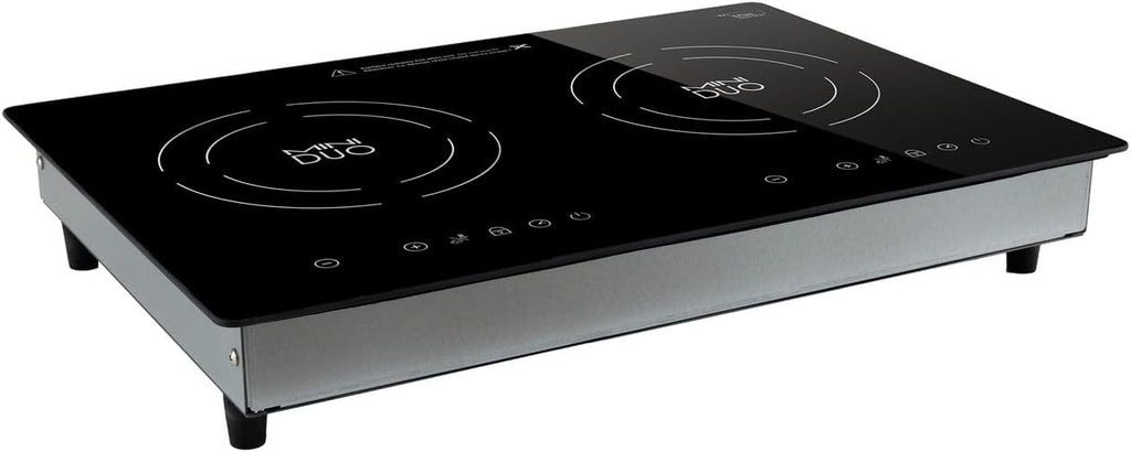 RV Electric Induction Cooktop | 2 Burner Portable Countertop Stove | 110V Plug-in Dual Burner Cooker for RV, Kitchen, and Outdoor Use