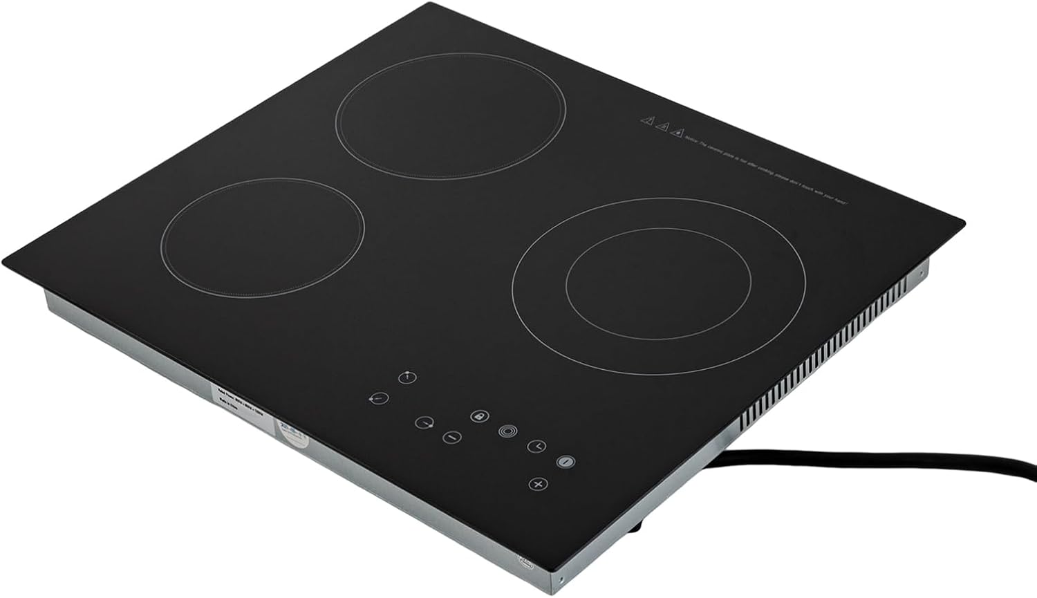 Digital Induction Cooktop,2600W 110V Double Burners Electric Stove, Countertop Burner with Legs, Induction Cooker Vitro Ceramic Glass Black Surface for Cast Iron Pan (2600W,3 Burners)