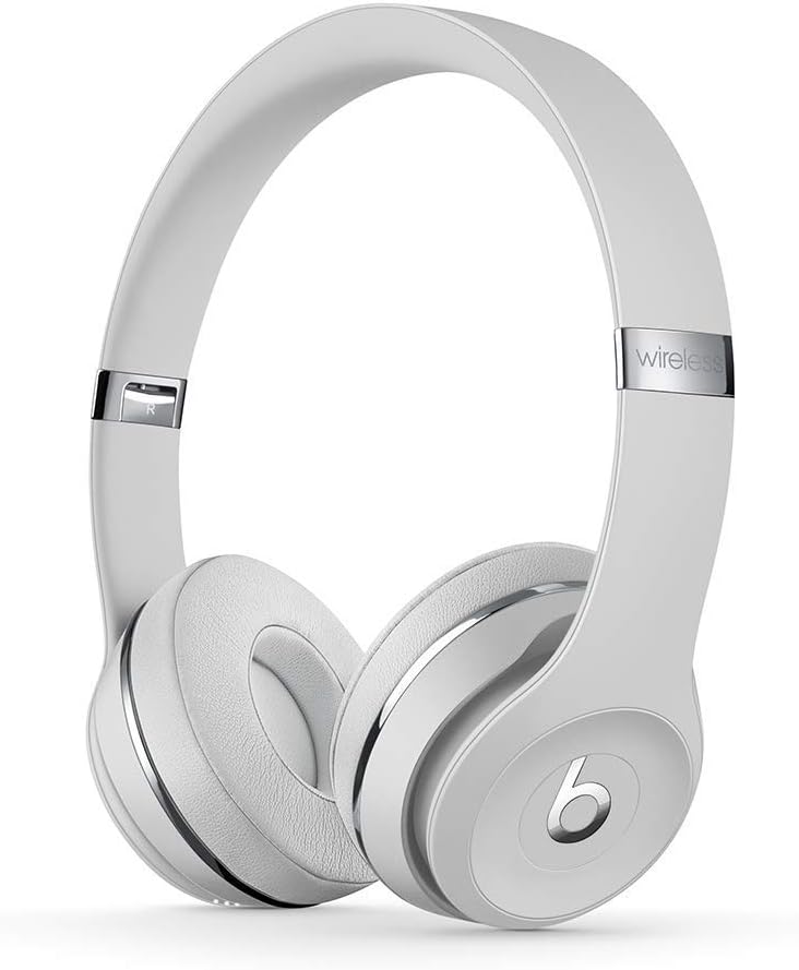 Beats Solo3 Wireless Headphones - Satin Silver(Latest Model) - MX452LL/A (Renewed)