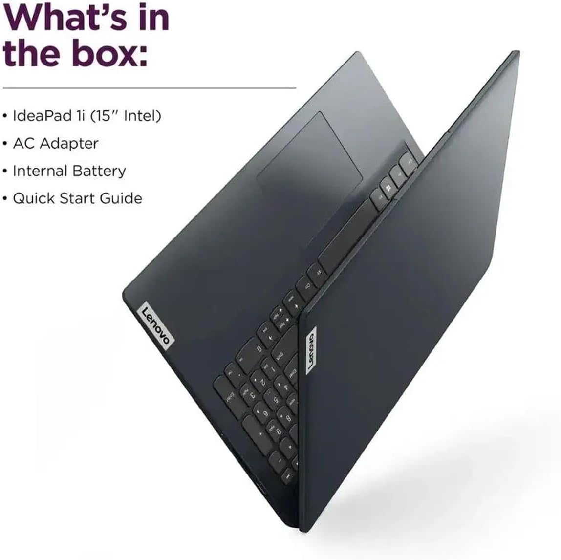 Lenovo Ideapad 1i 15.6' Full HD Touchscreen Laptop |Intel Core i5-1334U|Intel Iris Xe Graphics|WiFi|Blue|Copilot| 16GB RAM | 512GB SSD |Windows 11 Home |Bundle with Mouse Pad