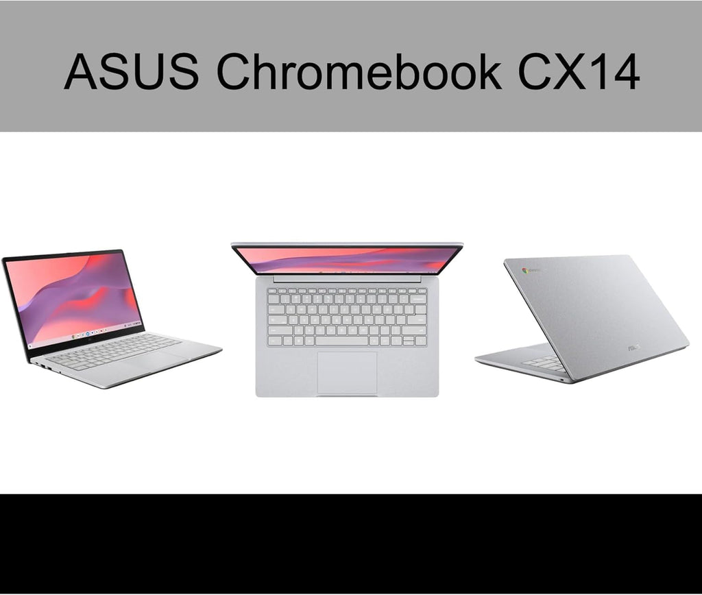 ASUS Chromebook CX14 14.0' FHD Touch Display (Intel Celeron N4500, 8GB RAM, 256GB Storage (128GB SSD + 128GB Micro SD Card), Wi-Fi 6, BT, HD Webcam, Chrome OS) - Ideal for Everyday Value Use (Renewed)