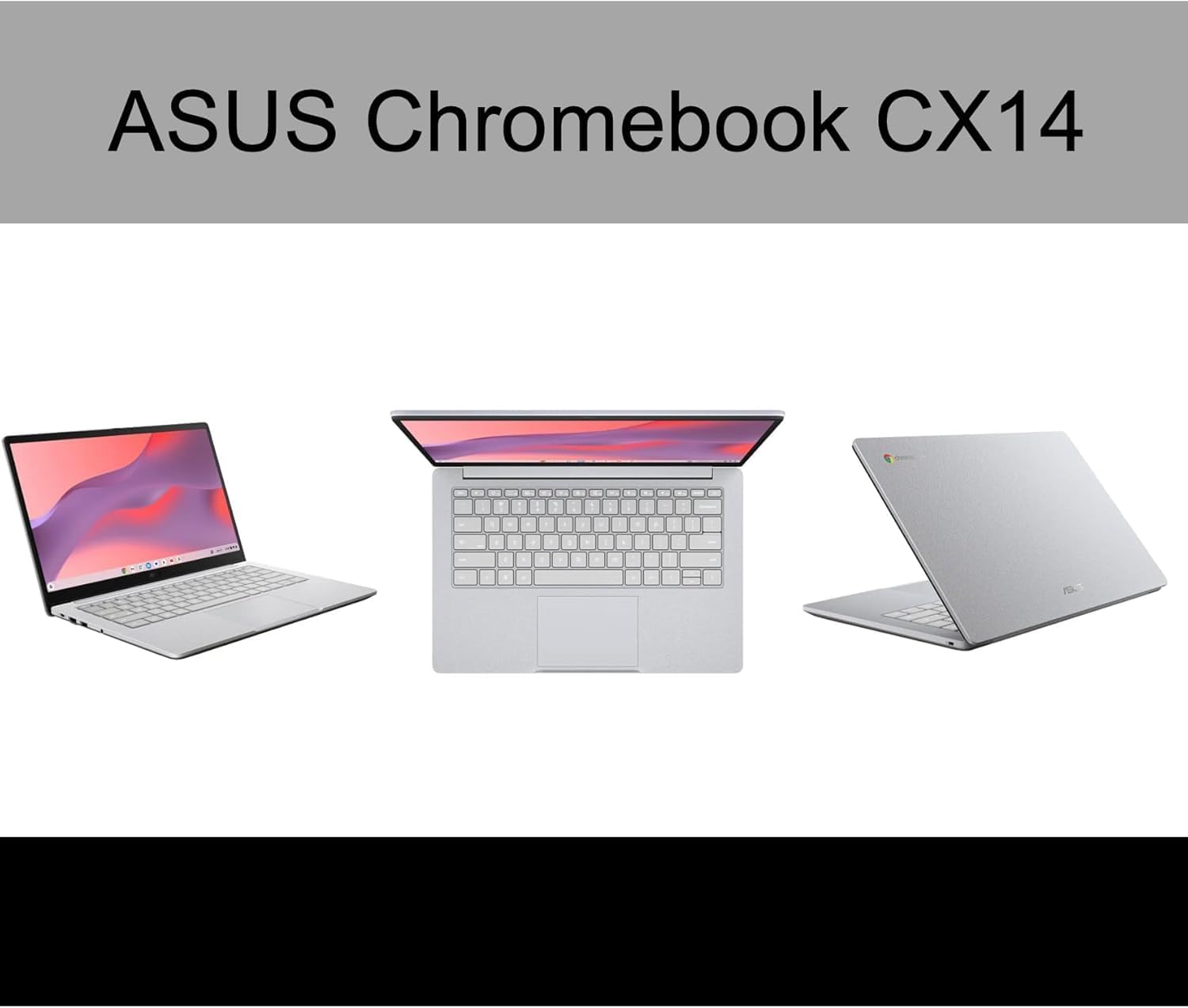 ASUS Chromebook CX14 14.0' FHD Touch Display (Intel Celeron N4500, 8GB RAM, 256GB Storage (128GB SSD + 128GB Micro SD Card), Wi-Fi 6, BT, HD Webcam, Chrome OS) - Ideal for Everyday Value Use (Renewed)