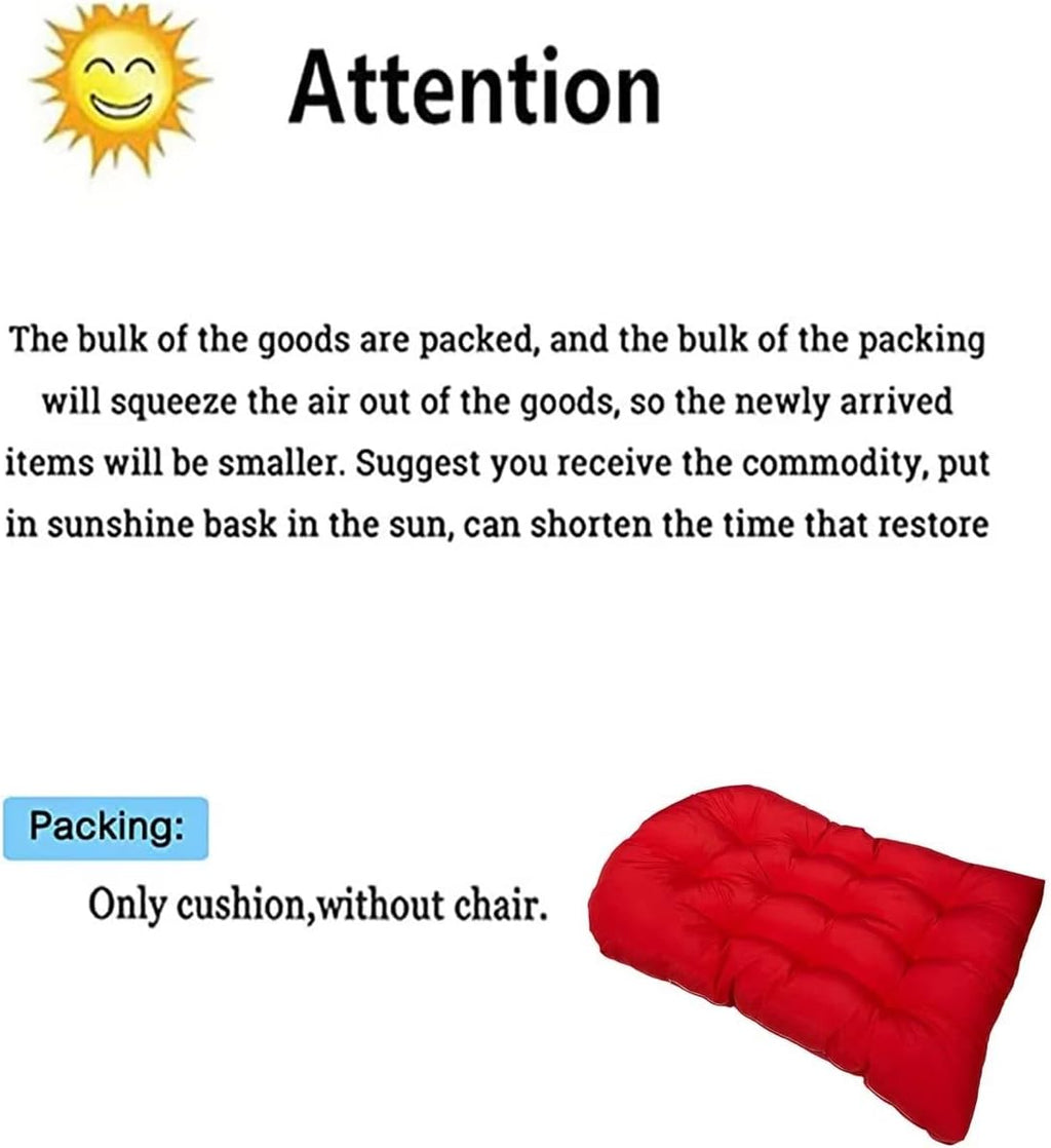 Hanging Egg Chair Cushion, Navy Blue Cushion for Hanging Egg Chair, Waterproof Rocking Chair Cushion, Thickened Hanging Egg Chair Cushion for Patio, Garden Hanging Basket Chair Seat (Cushion