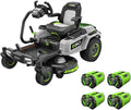 EGO Power+ Electric Riding Lawn Mower, 42' Deck with Zero Turn Radius, Includes (4) 56V 12.0Ah Batteries and Charger - ZT4205S