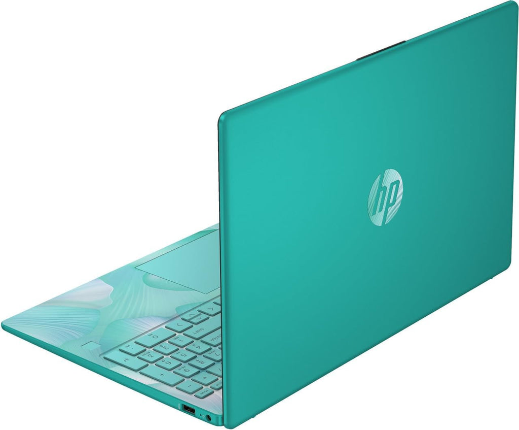 HP 15.6' HD Touchscreen Laptop with Fingerprint Reader, Intel Quad-Core N Processor, 4GB RAM, 128GB SSD Storage, Type-C, HDMI, Backlit Keyboard, SAM, W11, Dale Green (15-fd - Renewed)