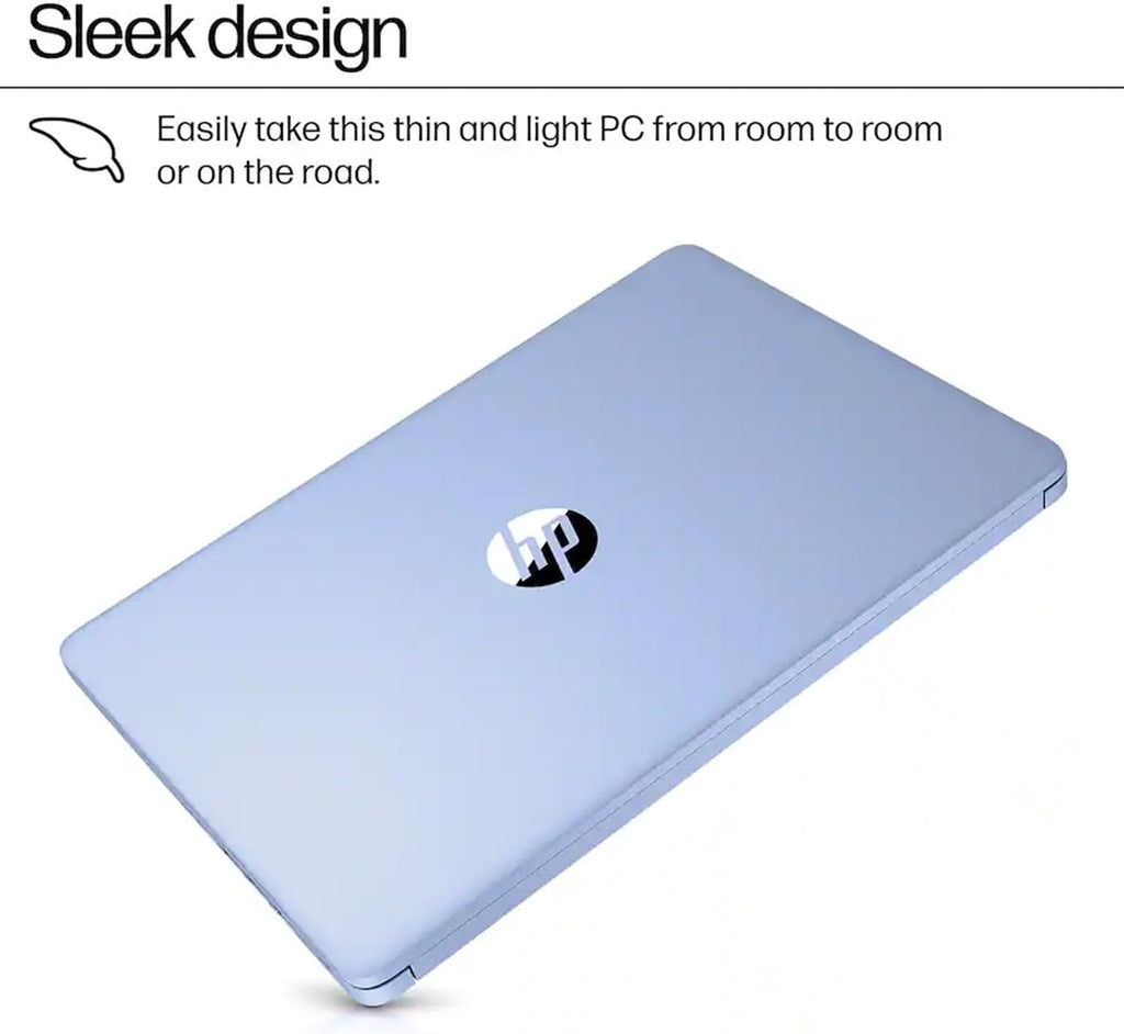 HP 14' HD Student Business Laptop, Intel Quad-Core N150, 8GB RAM, 128GB UFS, 1 Year Office 365, Webcam, HDMI, Bluetooth, WiFi, Win 11 Pro, Slim Design, Sky Blue
